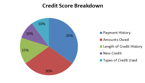 Credit Score Breakdown Pie Chart